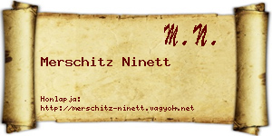Merschitz Ninett névjegykártya